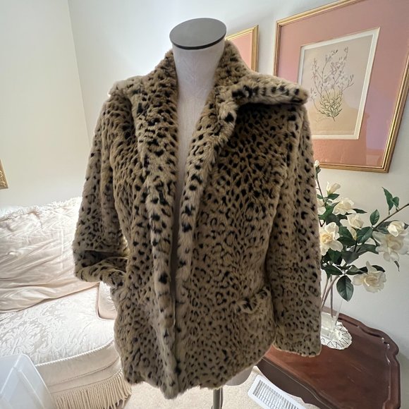Chadwick's Jackets & Blazers - CHADWICK'S Leopard Faux Fur EUC Jacket Size Small